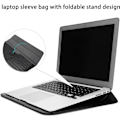 Miniatyrbild 3 av 8: Laptopfodral för 14-tums dator, krokodilmönstrat PU-läder flipfodral, svart