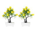 Miniatyrbild 1 av 5: 2st Konstgjorda Växter Fauxfrukt Citronprydnader Kreativa Växter Bonsai-Dekorationer (11x6,5x26cm, Gul)