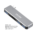 Pikkukuva 3 / 4: Alumiiniseos 5-in-1 laajennusasema, nopea Type-C-hubi HDMI:lle, TF/SD-kortlukija, kotikäyttöön