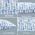 Miniatyrbild 3 av 5: Kuddfodral för utomhus/inomhus, ENDAST fyrkantiga kuddfodral, moderna kuddfodral för soffa uteplats Soffdekoration 18 x 18, 2-pack, Pebble Blue