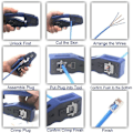 Pikkukuva 4 / 5: Ammattimainen RJ45-puristustyökalu RJ45 Cat 7 -puristustyökalu Cat6 RJ45 -pistokkeella ja RJ45-liittimellä, DEBUNS