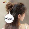 Miniatyrbild 5 av 5: 20-pack svarta spiralhårnålar Spiral Bobby Pins Bull Stick Pick för DIY-frisyrer Hårbullar Spinnål Spiralhårklämma