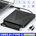 Pikkukuva 1 / 5: TG USB 3.0/Type-C Kaksiliitäntäinen Ulkoinen CD/DVD-asema, Musta
