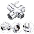 Miniatyrbilde 4 av 4: T-adapter G1/2\" med bypassventil for å bytte vannstrøm for baderom 3-veis dusj i polert krom massiv messing