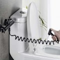 Miniatyrbillede 3 af 5: Bidet Slange 2m Teleskopisk Bruseslange ABS Udskiftning Fjeder Bruseslange til Badeværelse Toilet Håndholdt Brusehoved Bidet Sprøjte Sort