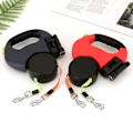 Pikkukuva 1 / 5: Retractible Double Dog Leash with Two 3 Meter Long Leads, 360 Double Tangle-Free Dog Leash for Walking Two Dogs Up to 50 Pounds