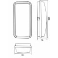Miniatyrbilde 4 av 5: 20W rektangulær LED-vegglampe IP65 - kald hvit 6000K - 8000K -