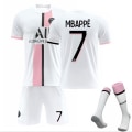 Miniatyrbillede 1 af 2: Fodboldsæt Fodboldtrøje Træningstrøje Mbappe børn 22(120-130cm) 2XL(190-200cm)