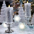 Miniatyrbilde 2 av 5: Flimrende Flammeløse Julelys LED - USB Oppladbare Fargeskiftende Julelys, LED Vannlys for Juledekorasjon
