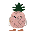 Miniatyrbillede 1 af 3: 3 stk Søde Tegnede Ananas Baby Piger Crossbody-tasker PU-læder Skønne Børn Myntpung Drenge
