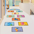 Miniatyrbild 3 av 5: 1 set Hopscotch Spelgolv Dekaler Tecknade Vattentäta Självhäftande Digitala Hoppruta Lek Golv Dekaler Förskolegolv Dekoration för Barn