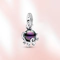 Miniatyrbild 5 av 7: Ny Charm 925 Sterling Silver Murloc Bead Krabba Svart Pärla Hänge Murano Sköldpadda Passar Original Pandora Armband Kvinnor Kärlekspresent LMB98