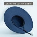 Miniatyrbilde 5 av 5: Sommerstrohatt for kvinner med bred brem Strand Vikbare solhatter Floppy Roll Up Cap Uv UPF 50+ Kepsar