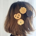 Pikkukuva 2 / 5: TG Cookies Hårneula Simulaatio Hiukset Cool Biscuit Sivuklipsu Pääkoriste Oreo