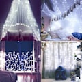 Pikkukuva 3 / 4: LED-tähtivalot, kylmä valkoinen. 3 m (10 jalkaa), 30 LED-valoa, paristokäyttöiset