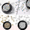 Miniatyrbillede 4 af 4: 4 stk. Snefnug Nail Art Tilbehør 3D Charm Paljetter