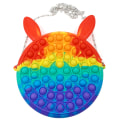 Miniatyrbillede 2 af 5: Tryk-Boble Fidget Legetøj Sensorisk Legetøj Simpel Dimple Taske Håndtaske Rainbow rabbit