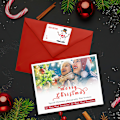 Miniatyrbilde 2 av 5: Rektangulær God Jul-klistremerke, julegaveforsegling, emballasjedekorasjon 250 sheets/roll