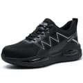 Arbeidssko for menn Sikkerhetssko for menn og kvinner, komfortable og lette arbeidssneakers, ventilerende sikkerhetssko med stålhette black 47_yux black 47