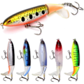 Miniatyrbillede 1 af 5: Topwater fiske-agn sæt, flydende roterende hale fiske-agn lokkemad hårdt agn krog/fiskesnøre til ferskvand saltvand karpe aborre gedde.