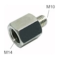 Miniatyrbillede 1 af 5: M10 M14 Adapter Vinkelsliber Poleringsmaskine Gevind Bor Interface Konverter Stik Elværktøj Tilbehør Forbindelsesstang, M14 til M10, 1 stk