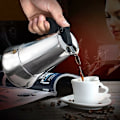 Miniatyrbillede 2 af 5: Italiensk kaffemaskine 12 kopper rustfrit stål kompatibel med alle typer kogeplader 12 kopper