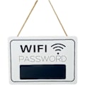 Pikkukuva 1 / 5: Puinen WiFi-salasanapaneelin seinäkilpi vastaanottoa varten