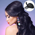 Miniatyrbild 3 av 5: TG 4ST Puff Hair Head Cushion Osynlig fluffig hår Bump It Up Com kaffefärg 8,5*7cm 4st