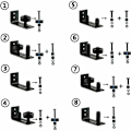 Miniatyrbillede 3 af 5: Pieces Multifunktionel Bundstyr til Ladedør Justerbar Rullestyring til Skydedøre..DEBUNS