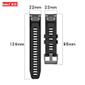 Miniatyrbilde 5 av 6: 26mm silikonrem for Garmin fenix 7X 7 7S 6X 6 Pro 6S 5 5X Plus Smartklokke Armbånd for Garmin Descent mk2i mk3 51mm 7 7 Garmin instinct 2X