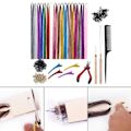 Miniatyrbilde 2 av 5: TG 12 farger hårforlengelse Tinsel Kit 2400 tråder for styling 94cm