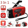 Pikkukuva 1 / 5: Käyttökelainen Radio, Hätäradio Aurinkoenergiainen Kannettava 2000mah Powerflashlight