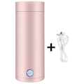 Miniatyrbild 1 av 5: 1 x Mini Resekokare, 400 ml Liten Rostfri Vattenkokare, Rosa, 3-i-1 Elektrisk Kopp, Lämplig för Te, Mjölk och Kaffe
