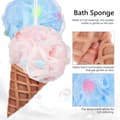 3-delt brusesvampesæt - Kegleformet badesvamp, kropsskrub, genanvendelig - Unisex - Spa-tilbehør