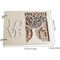 Miniatyrbillede 1 af 4: Rustik træ gæstebog til bryllup, forlovelse, scrapbooking