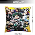 Miniatyrbilde 5 av 5: Myke putetrekk Putesett, My Hero Academia Dekorativt Stort Kvadratisk Vaskbart Putetrekk for Stue, Sofa, Soverom, Hjemmebil