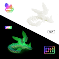 Miniatyrbilde 1 av 11: Hot salg 3D-printet krystall flygende dragevinger ledd kan beveges kreative drageornamenter håndlagde gaver leker 14cm 【Night light】Rainbow