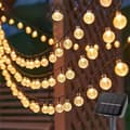 Solar Powered String Lights for Outdoor Use, IP65 Waterproof for Patio and Party, Dimmable with Remote Control_yux
