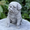 Pikkukuva 4 / 5: Mops-patsas Puutarhakoriste Simuloitu Pennu Resin-koriste Kotipuutarhan Koristeluun