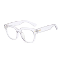 Pikkukuva 1 / 5: Rough Frame Lasit Vintage Myopia Lasikehys Anti Blue Light Lasit (Vaaleanharmaa)