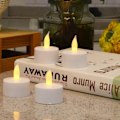 Miniatyrbillede 5 af 5: 【Mingbao Store】Genopladelige Teelys Flammeløse Lys med Fjernbetjening LED Lys med Timer Batteridrevne Lys Kompatibel Hjemmeindretning
