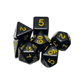 Miniatyrbillede 1 af 5: 7 stk DND-polyedriske terninger RPG-terninger til Dungeons & Dragons, Pathfinder-MTG, D&D-rollespil, sæt Gul