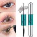 Miniatyrbild 3 av 5: 2-i-1 Mascara Diamantglitterfransar Mascara Svart 4D Silkesfiberfransmascara Vattendroppssmink Glitter Topplack Mascara