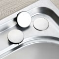 Miniatyrbilde 3 av 5: 2 Pakk Kjøkkenvask Hull Deksel for Kjøkkenvask, Kranhull, Baderomskran Hull Deksel, Rustfritt Stål Vask Overløpsdeksler (35mm), D