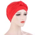 Miniatyrbillede 10 af 10: Side braid multicolor blød hovedtørklæde hat muslim kemoterapi hat ny stk Denim Blue