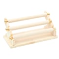 Miniatyrbillede 4 af 5: 1/2/3 Fritstående Ringe Display Holder Vitrine Holder til Hjem Beige 20 x 10 x 9,5cm Beige 20 x 10 x 9.5cm 1 Pc