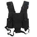 Miniatyrbillede 1 af 5: Sort Universal Radio Brystsele Rig Holster Pakke til Universal Walkie Talkie