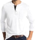 Herre Polo Henley T-shirts Kravefri Bedstefar Trøjer Golf Trøjer Langærmede Toppe