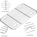 Miniatyrbilde 5 av 5: Wandefol bakeplate + kjøleplate, 26,5 x 20 x 2,5 cm Universal stekeplate i rustfritt stål Rektangulær bakeplate