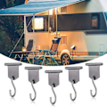 Miniatyrbillede 5 af 5: 20:a Camping Markisekroge, Rv Markisehængere Kroge Rv Party Light Hængere Til Julefest, Mod